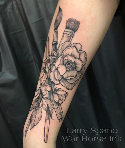 Explore dandelion tattoo ideas, creative tattoo ideas in Kent, available at War Horse Ink