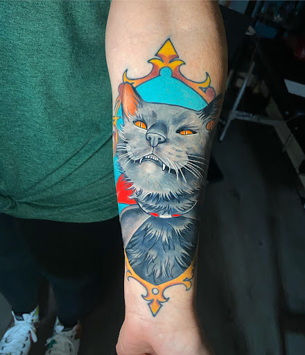 Explore mafia tattoo ideas, creative tattoo ideas in Mount Washington, available at Prevail Tattoo