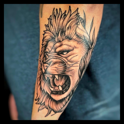 Explore basketball tattoo ideas leg, creative tattoo ideas in Flint, available at Hive Tattoo Studio