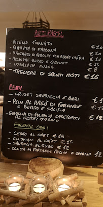 Menu / carte de La Polenteria da Pietro e Piera à Limone Piemonte