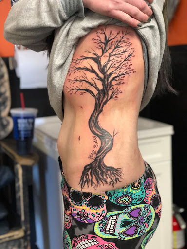 Explore dragon sleeve tattoo ideas, creative tattoo ideas in Shippensburg, available at Guerilla Tattoo