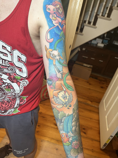 Explore angel and demon tattoo ideas, creative tattoo ideas in Portland, available at Brass & Briar Studios