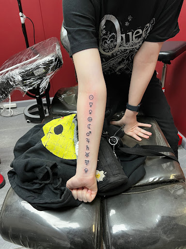 Explore female full sleeve tattoo ideas, creative tattoo ideas in Omaha, available at Eye Candy West Tattoo shop