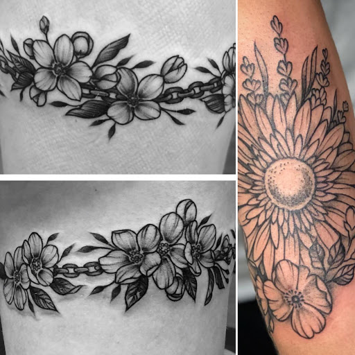 Explore spinal cord tattoo ideas, creative tattoo ideas in Bloomington, available at Evil by the Needle Custom Tattoo and Piercing Studio