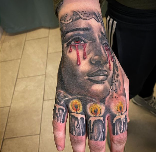 Explore grease tattoo ideas, creative tattoo ideas in Passaic, available at District 36 Tattoo Parlor