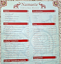 Menu du Namaste Glashütte à Glashütte