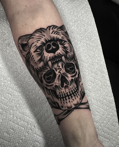 Explore tattoo blending ideas, creative tattoo ideas in Johnson City, available at Gold Cross Tattoo Co.