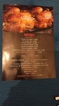 Menu du Chika’s à Colombes