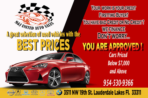 Used Car Dealer «M&J United Auto Sales», reviews and photos, 3511 NW 19th St, Lauderdale Lakes, FL 33311, USA