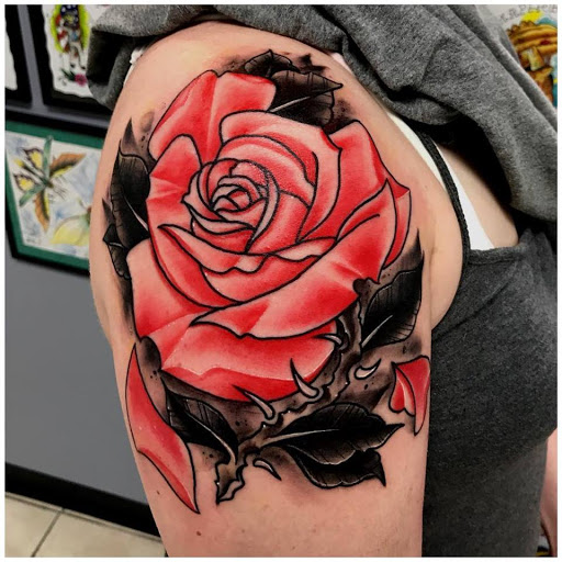 Explore mens western tattoo ideas, creative tattoo ideas in Scranton, available at Art Rage Tattoo Studio