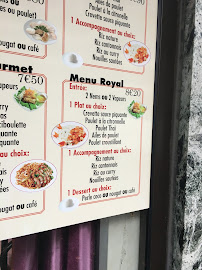 Gourmet Royal à Paris menu