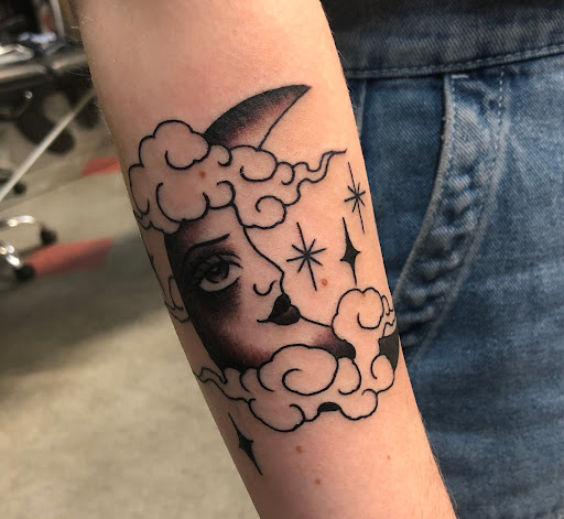 Explore fire and water tattoo ideas, creative tattoo ideas in Saint Paul, available at Black Coffin Tattoo