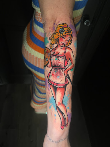 Explore airplane tattoo ideas, creative tattoo ideas in Astoria, available at Worlds Fair Tattoo