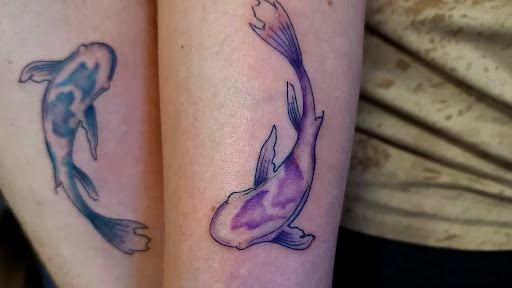 Explore cover up black tattoo ideas, creative tattoo ideas in Salt Lake City, available at Koi Dragon Tattoos