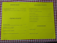 Menu du AGORÀ CIVITA à Civita