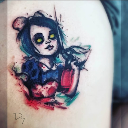 Explore sun and moon tattoo ideas, creative tattoo ideas in Benton, available at Spectrum Tattoo