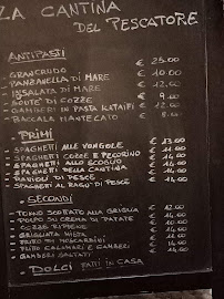 Carte du La Cantina del Pescatore à Maccarese