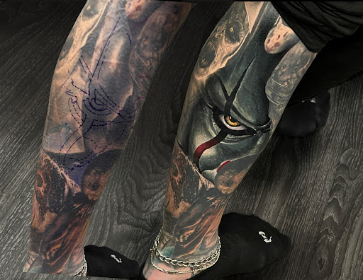 Explore mens behind the ear tattoo ideas, creative tattoo ideas in Glendale, available at PRINCE ART AND INK