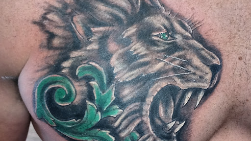 Explore stitch tattoos ideas, creative tattoo ideas in Richmond, available at Art Period llc Tattoos and Artwork by Leigh Odom