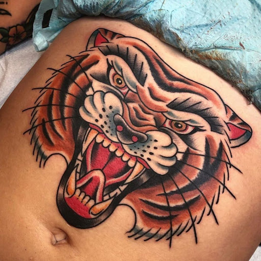 Explore jack o lantern tattoo ideas, creative tattoo ideas in Denver, available at Think Tank Tattoo