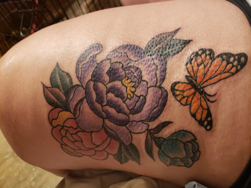 Explore tattoo ideas on back shoulder, creative tattoo ideas in Nacogdoches, available at Caseys Tattoo