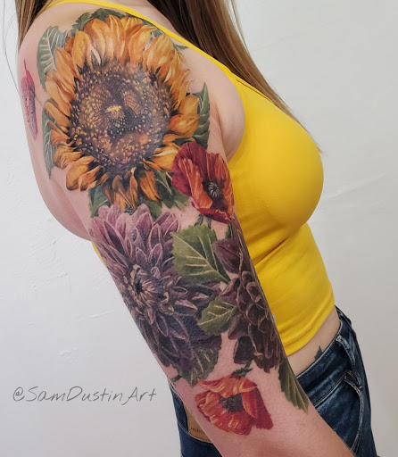 Explore small flower tattoo ideas, creative tattoo ideas in South Haven, available at Sirens Rose