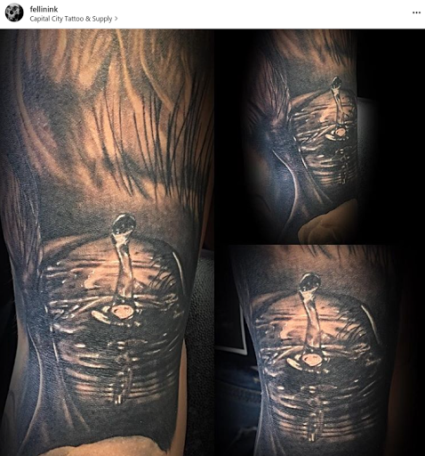 Explore radiohead tattoo ideas, creative tattoo ideas in Concord, available at Capital City Tattoo LLC