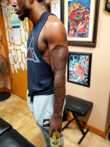 Explore soundwave tattoo ideas, creative tattoo ideas in Conway, available at Primal Urge Tattoos