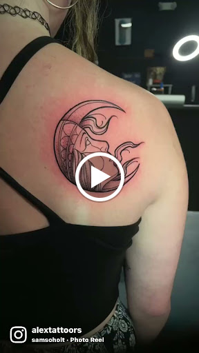 Explore male shoulder tattoo ideas, creative tattoo ideas in Goose Creek, available at Red Kirin Tattoo