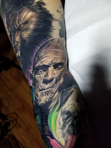 Explore dog name tattoo ideas, creative tattoo ideas in Pueblo, available at Spellbound Electric Tattoos