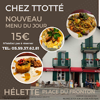 Menu / carte de Chez ttotte à Hélette