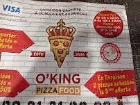 Carte du O'King Pizza Food à Bruay-la-Buissière