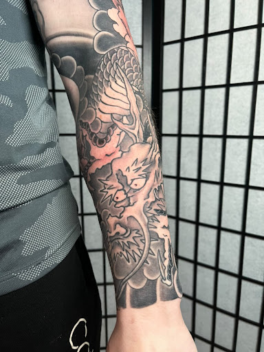 Explore aztec mayan tattoo ideas, creative tattoo ideas in Arlington, available at Benchmark Tattoos