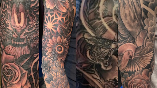 Explore half sleeve forearm tattoo ideas, creative tattoo ideas in Fairfield, available at Tattoo Magic Good Fortunes Tattoo Studio And Art Gallery