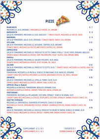 Menu / carte de Siciliano à Taormina