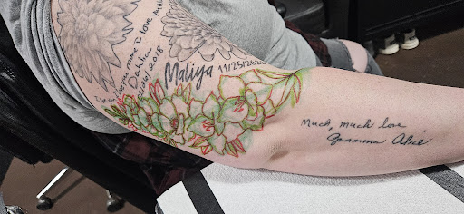 Explore knee tattoo ideas for woman, creative tattoo ideas in Stetsonville, available at Solace Ink Company LLC