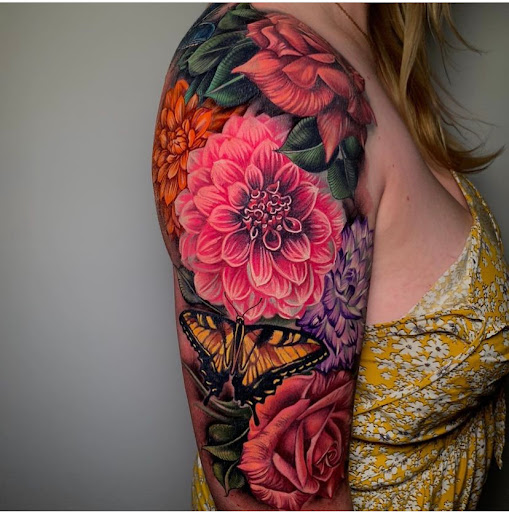 Find tattoo ideas for breast for your next unique tattoo in Spokane at Anchored Art Tattoo