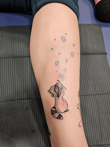 Explore lion and cub tattoo ideas, creative tattoo ideas in Sheridan, available at Beard N Lady Tattoo