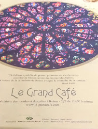 Le Grand Café à Reims menu