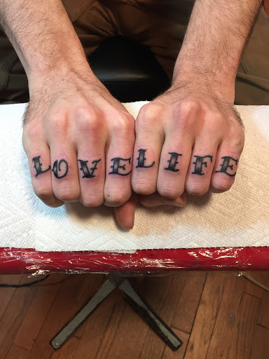 Explore skydive tattoo ideas, creative tattoo ideas in Brooklyn, available at Electric Lotus Tattoo