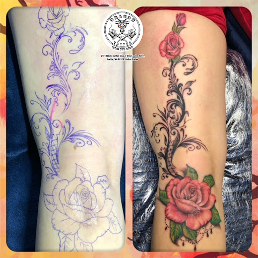 Explore perseverance tattoo ideas, creative tattoo ideas in Seattle, available at Dragon Tattoo