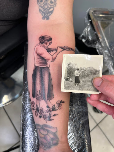 Explore tattoo ideas for women flowers, creative tattoo ideas in Morrisville, available at Sinners Circle tattoo co.