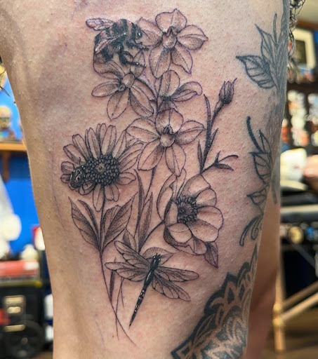Explore mens infinity tattoo ideas, creative tattoo ideas in Covington, available at Covington Tattoo Emporium