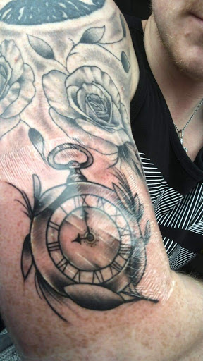 Explore girly half sleeve tattoo ideas for females, creative tattoo ideas in Sioux City, available at Addictive Tattoo-Piercing