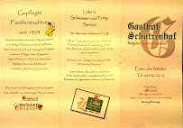 Menu du Gasthof Schützenhof à Hünfeld