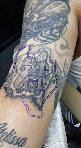 Explore stick and poke tattoos ideas, creative tattoo ideas in Houston, available at 3rd Coast Custom Tattoos & Body Piercings Studio