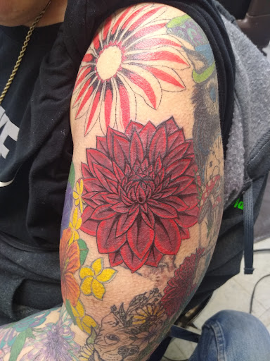 Explore globe tattoo ideas, creative tattoo ideas in Salem, available at Outwest Tattoo and body piercing ,30 years of tattooing,only life time guarantee