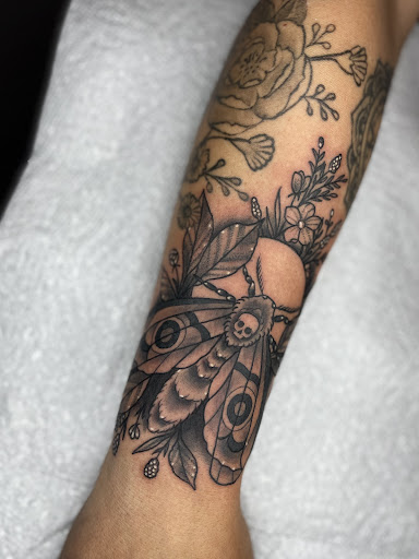 Explore camo tattoo ideas, creative tattoo ideas in Lakeview, available at Backwoods Tattoo Studio