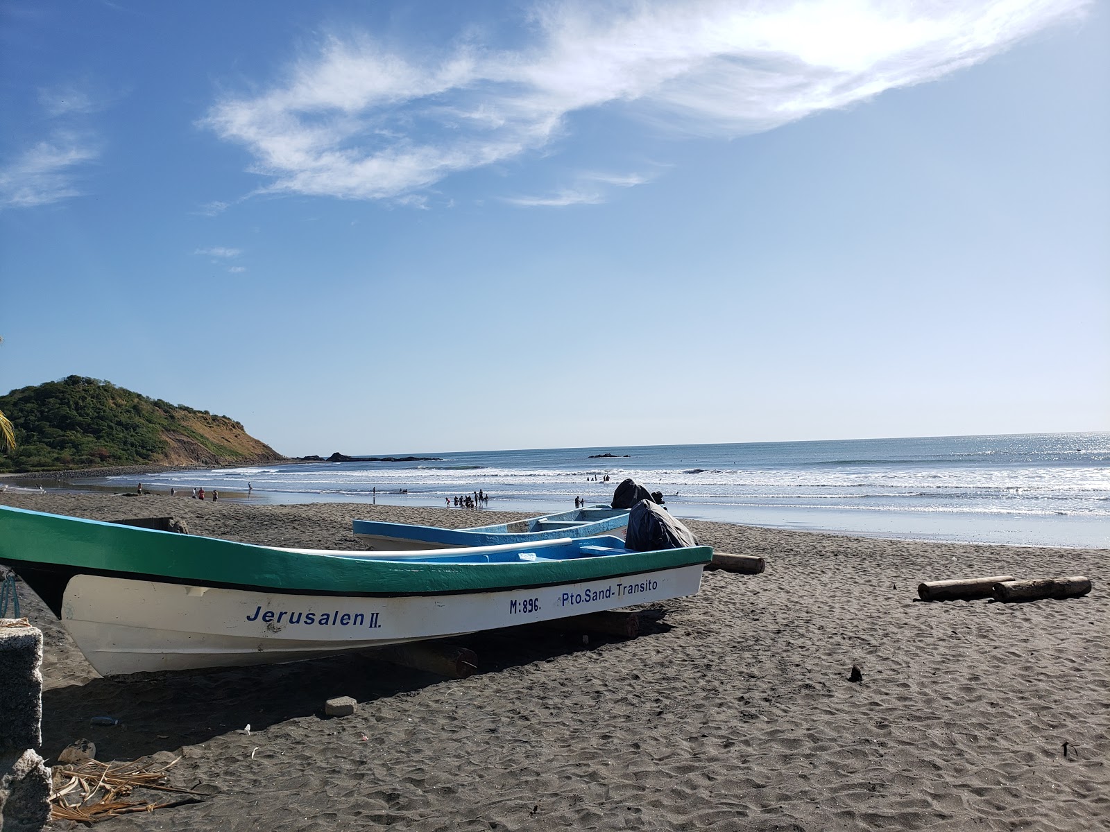 Foto van Transit beach en de nederzetting