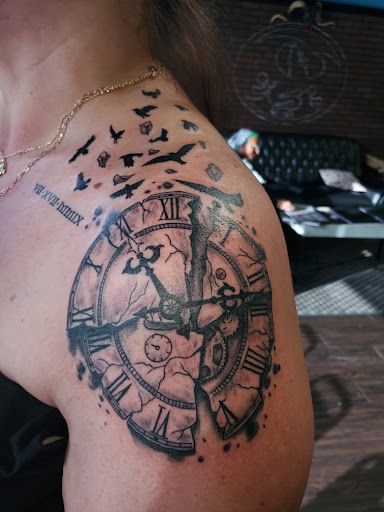 Explore til death tattoo ideas, creative tattoo ideas in Lawrenceville, available at Magick Dragon Tattoo